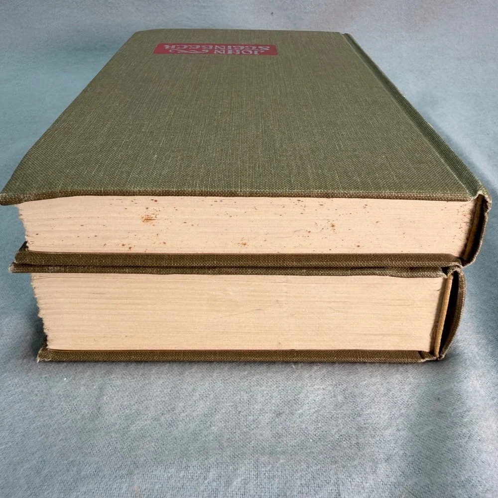 Vintage John Steinbeck Hardcover Set of 2 Books Uniform 1970s Book Club Editions